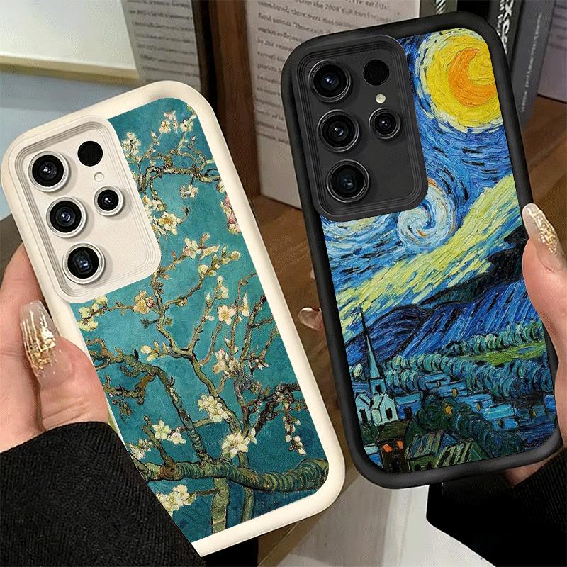 Phone Case for Samsung Galaxy S26 S25 Ultra S24 FE Van Gogh Oil Painting Aesthetics Shell S23 Plus S22 + S21 S20 5G Soft Silicon