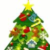 DIY Felt Christmas Tree For Kids Winter Holiday Children Activity Craft With String Lights Felt Christmas Tree Set With