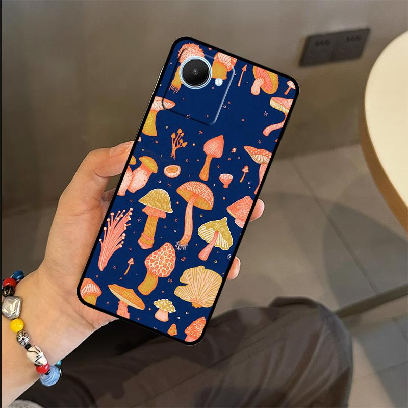 Mushroom Pattern Case For Realme C63 C61 C55 C51 C53 C25 C65 C67 C71 C75 GT6 GT7 Pro 11 12 13 14 15 Pro Plus