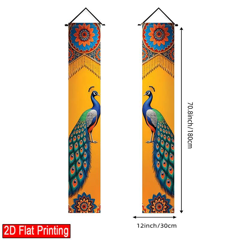 Wedding Door Banner Indian South Asian 1 Pair Polyester 30.48x179.83cm Indoor Outdoor Decor