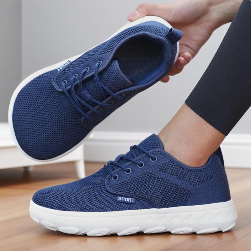 Men's and Women's Barefoot Shoes Wide Version Simple Platform Walking Sneaker Lace Up Outdoor Lightweight Casual Running Shoes