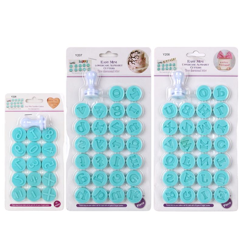 Digital Gummy Cookie Molds Upper and Lower Case Letter and Number Cookies Fondant Cake Printing and Pressing Molds, Cutting Molds