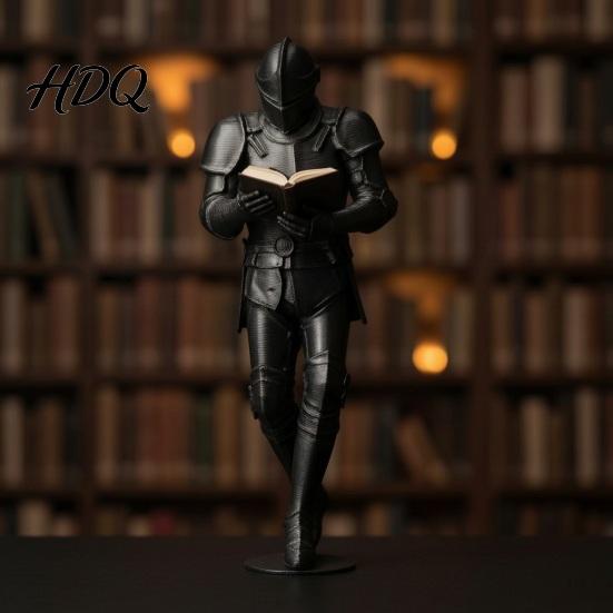 Unique Gifts for Book Lovers Medieval Knight Bookshelf Decor Armored Statue Gothic Library Figurine Desktop Lovers Fantasy Home & Office Ornament,