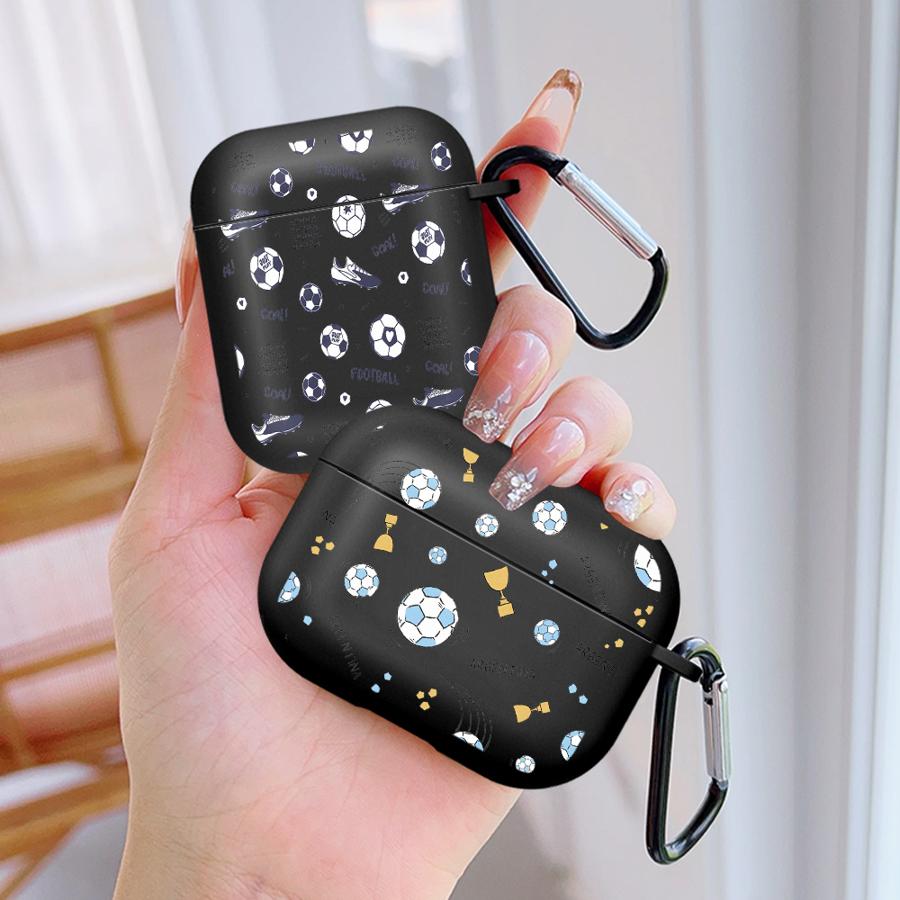 Cute Cool Football Case For Airpods Pro2 3 4 Pro3 1 2 Pro Earphone Cases Cover