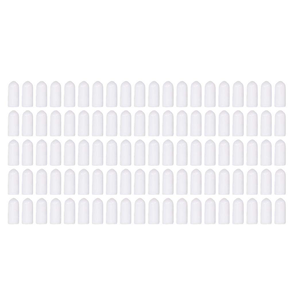 100 ST Skruvände Säkerhetskapsel Vit PVC Anti-Åldrande Flexibel Flamskyddande Ändskydd för Skydd 4,5mm 0,2in