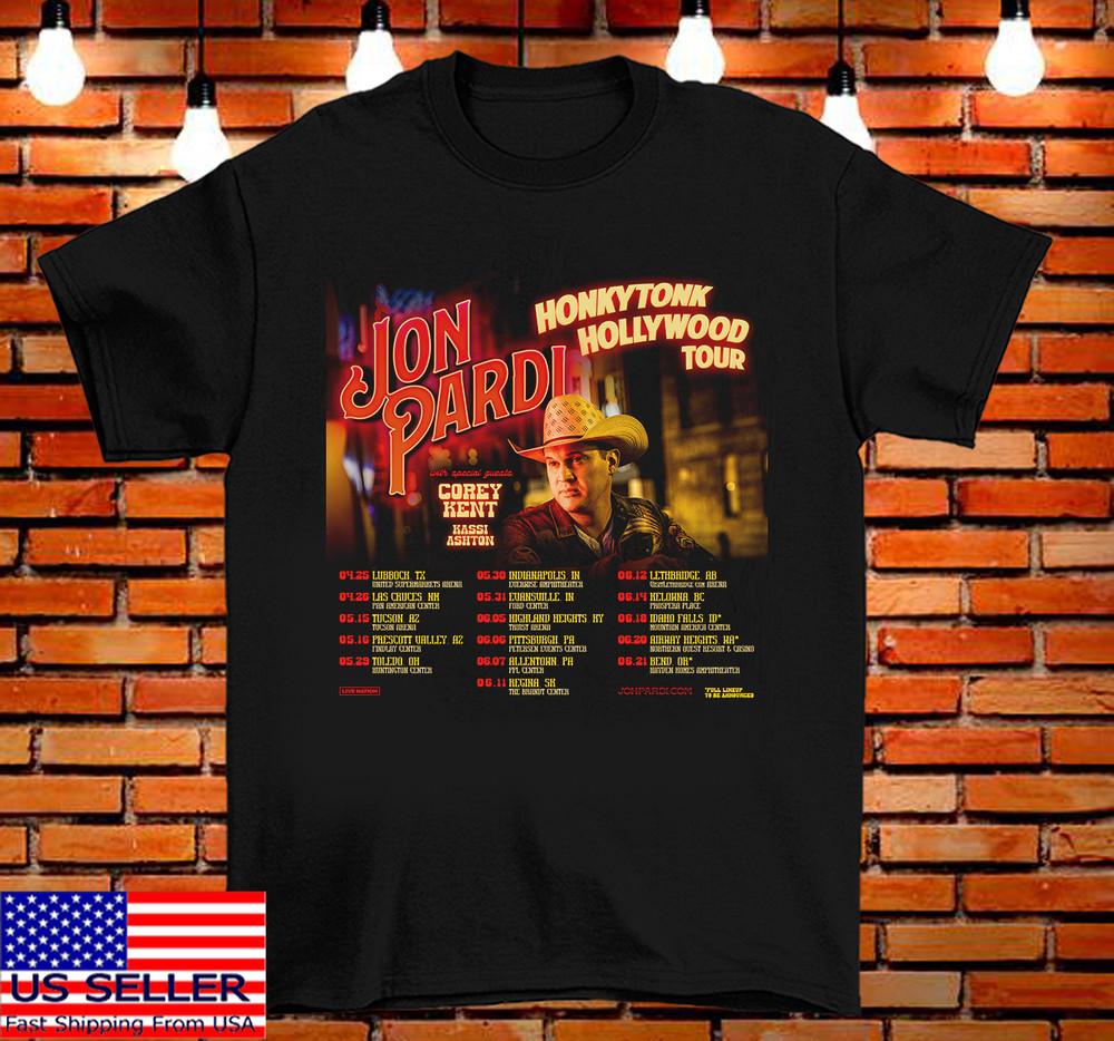 JON PARDI PAVES THE ROAD TO HONKYTONK HOLLYWOOD TOUR  Full Size S-5XL SS6 Unisex T-Shirt XXXXL
