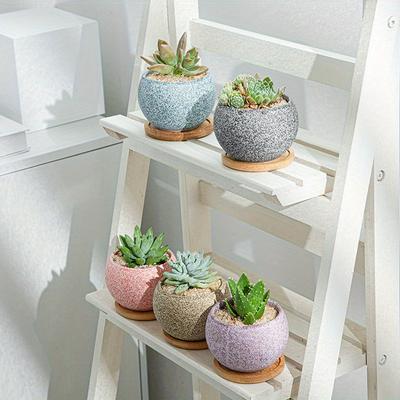 1pc Cute Flower Pot Creative Succulent Planters Ceramic Home Gardening Pots Indoor Outdoor Planters, Ceramic Pots for Plants