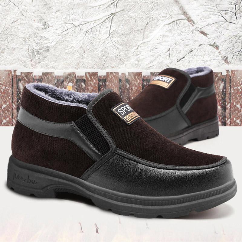 Herrskor Nya Vinterstövlar för Män Snöstövlar Casual Herr Vinterstövlar Utomhussneakers Pälsfodrade Varma Herrskor chaussure homme