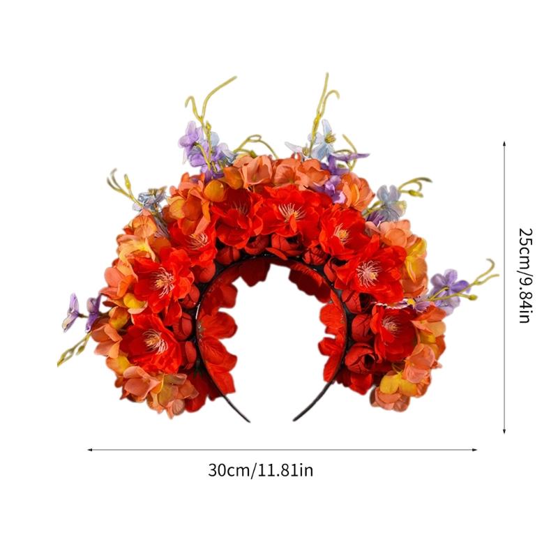 Elegantes Blumenstirnband aus Seide, wunderschönes Haarband mit Blumen, schönes Blumen-Haarband, Haarschmuck