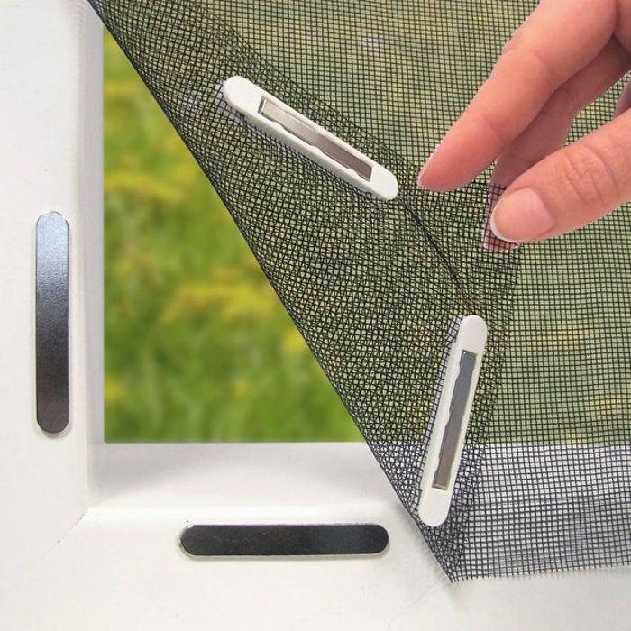 Moustiquaire - Hoberg - 150 x 130 cm - Noir - Adaptable - Fixations magnétiques - Semi-transparent