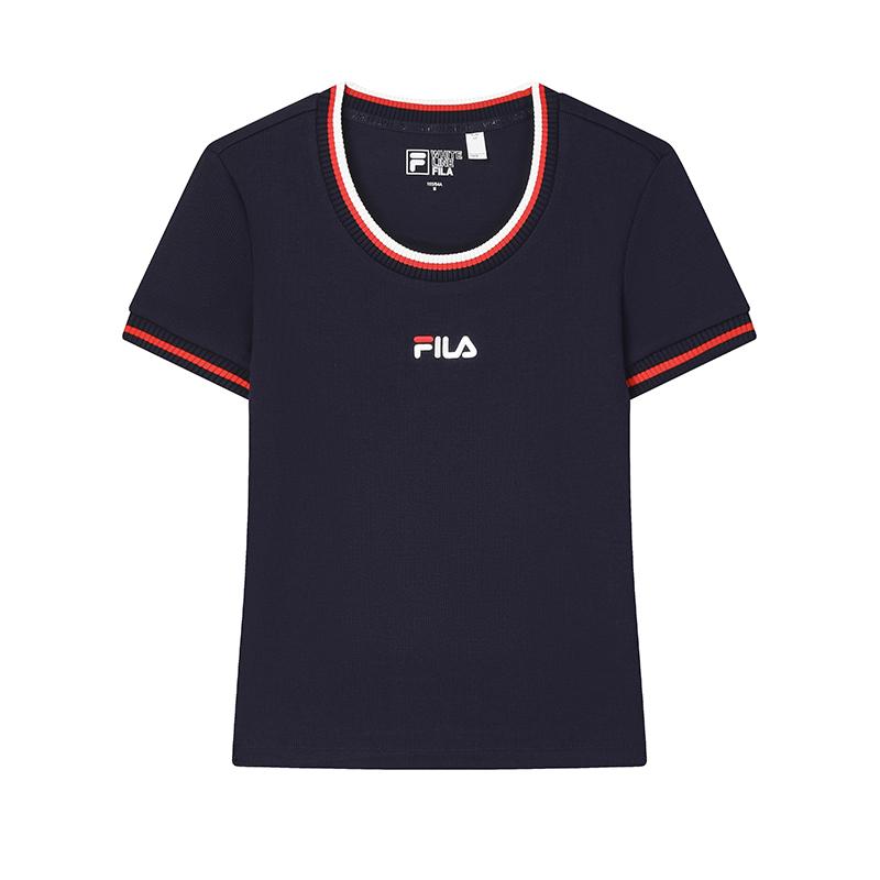 New FILA T Shirts Women's Secret Mirror Blue F11W439106FDB