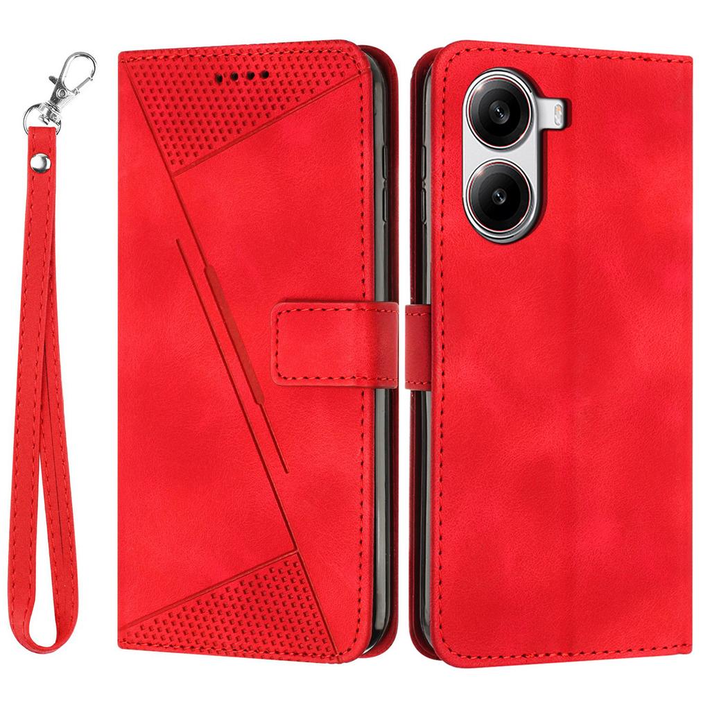 For Xiaomi Redmi Turbo 4 5G/Poco X7 Pro 5G Case Handbag Imprinted Triangle Leather Phone Cover