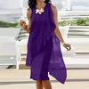 Damenmode Farbe Ärmelloses Kleid