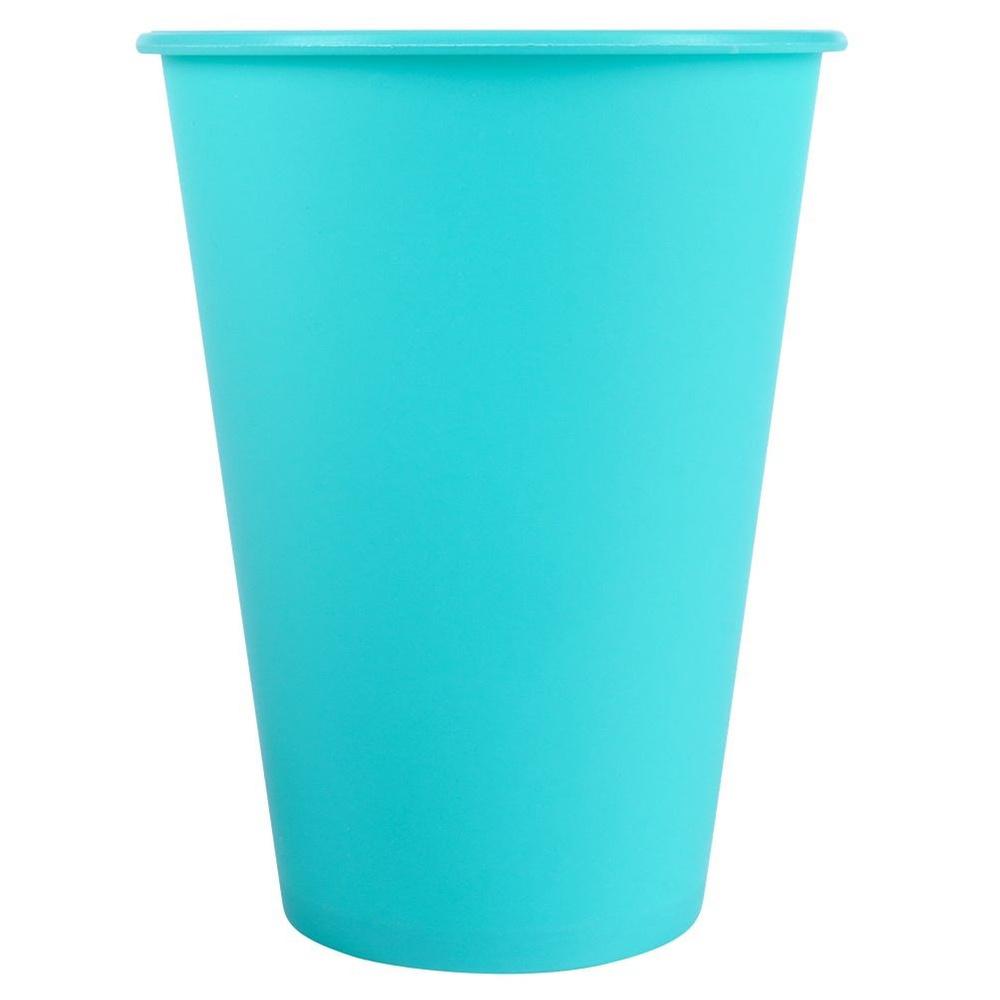 6x Plastic Reusable Picnic Travel Cups for Drinks 400 Ml