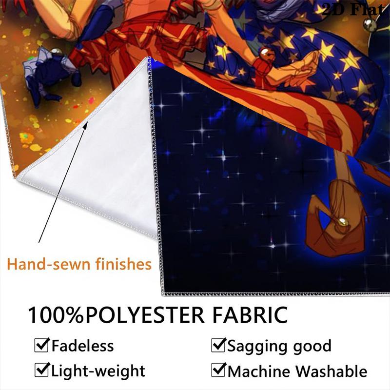 Sun & Moon Jester Anime Print Pattern Home Decor Tapestry, Wall Hanging, Decorative RV Wall Cloth.ZGT0914373