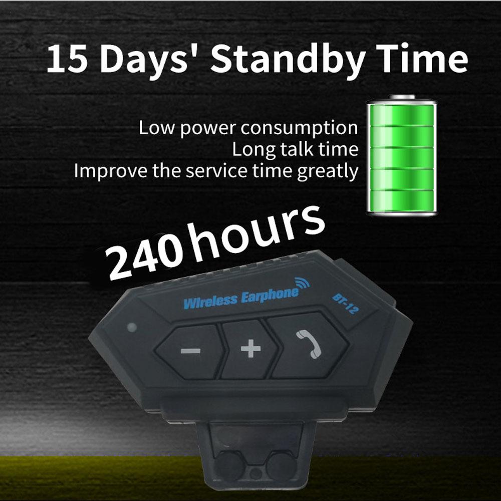 Motorcycle BT Helmet Headset Wireless Hands-free Call Kit Stereo Anti-interference Waterproof Music Player Speaker