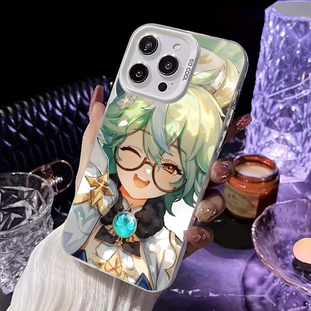 Game GI Sucrose White Translucent Mobile Phone Case for iPhone 17 16 15 14 13 12 11 X XR XS Air Pro Max Plus Colorful Cover