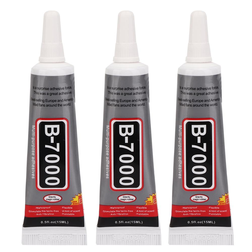 3pcs 15ml B 7000 Glue Transparent Needle Tube Jewelry DIY Repairing Glue