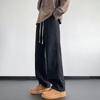 New Streetwear Loose Jeans Men Korean Style Fashion Loose Straight Wide Leg Pants Men's Brand Clothing Black Light Blue