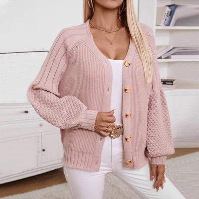 Dames Casual Losse Lange Mouw Cardigans Knoop Open Voorkant Lichtgewicht Zacht Kabelgebreid Trui Bovenkleding Winter Herfst Effen Cardigan Truien voor Dames
