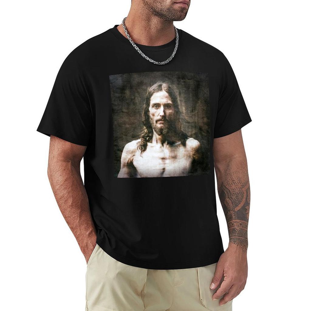 Ai Gesù Cristo Sindone di Torino Maglietta Design Semplice Base Manica Corta