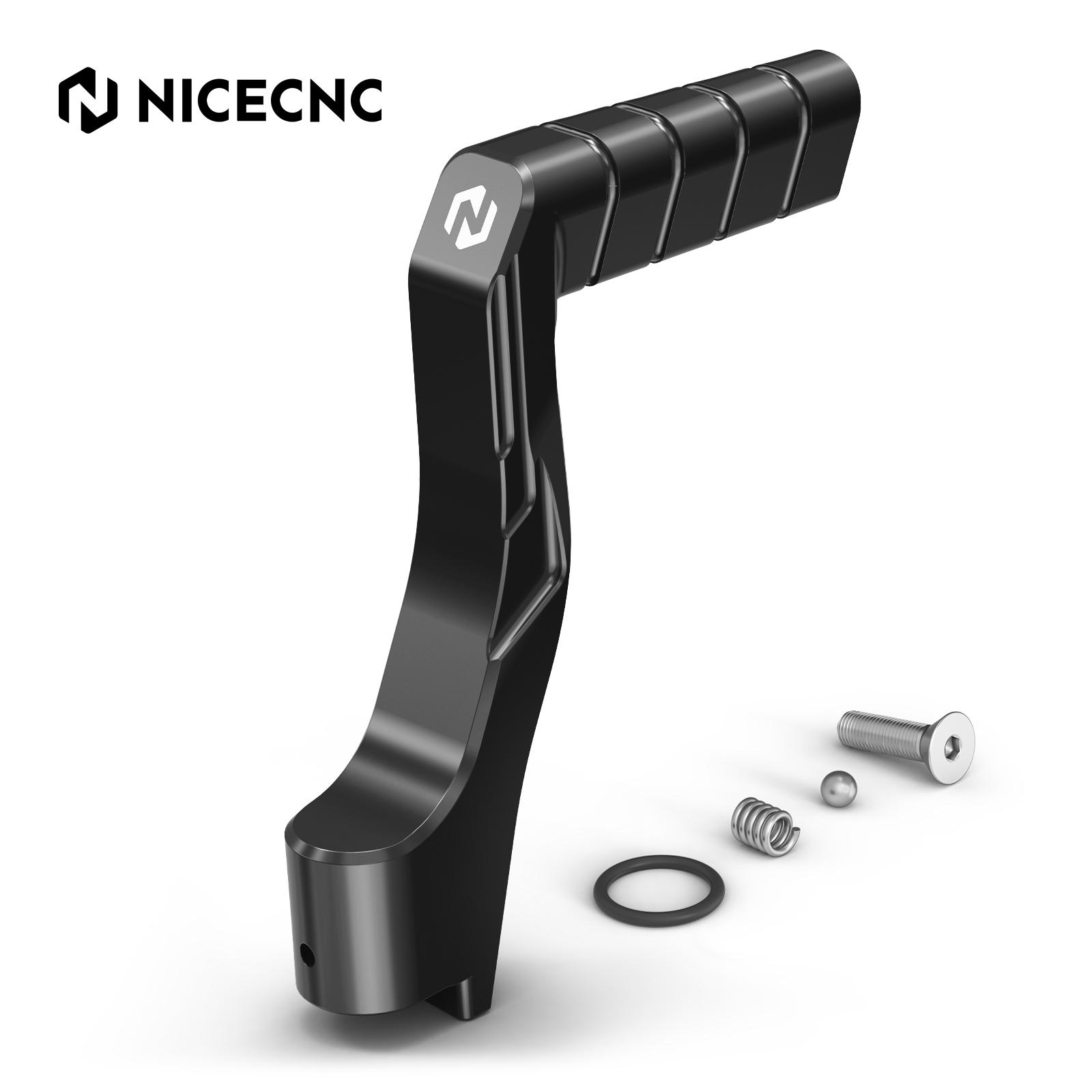 NICECNC Extended Wider Foot Pegs & kickstarter Starter Lever For Yamaha Banshee 350 1987-2006 Replaces 2GU-15620-01-00 Aluminum