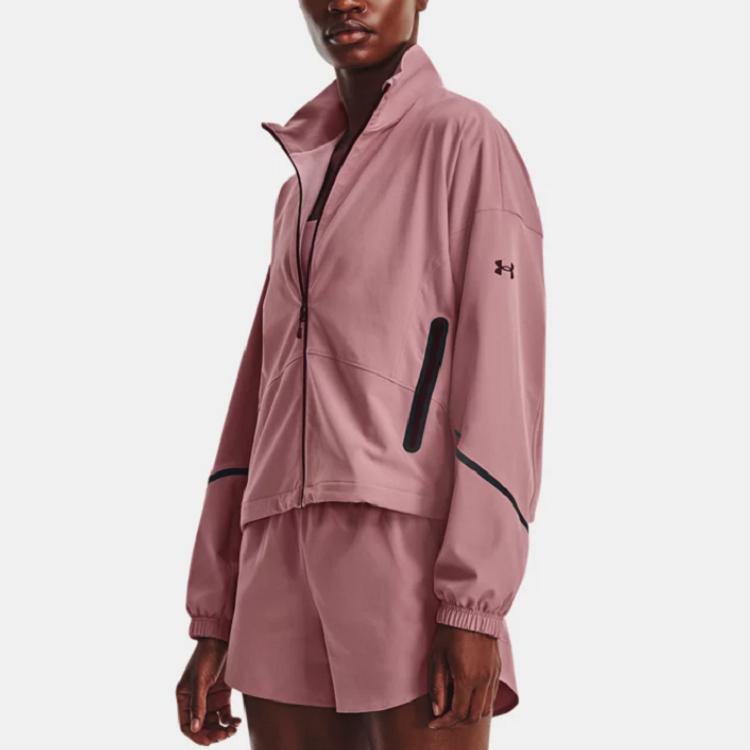 Under Armour Unstoppable Jacket Zip Collar Long Sleeve Jacket Women Jacket Essence-Pink 1374889-697