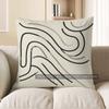 Home Decor Modern Geometric Black & White Throw Pillow Pattern Cushion Cover Suitable For Sofa Bedroom Car Pillow Cover