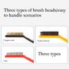 5Pcs Stove Cleaning Brush Gas Stove Cleaning Wire Brush Kitchen Tool Metal Fiber Brush Strong Decontamination