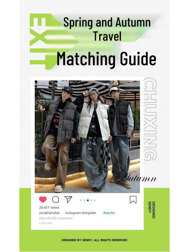 Unisex Winter Warm Down Vest: Sleeveless, Stand-up Collar, Casual Workwear Jacket