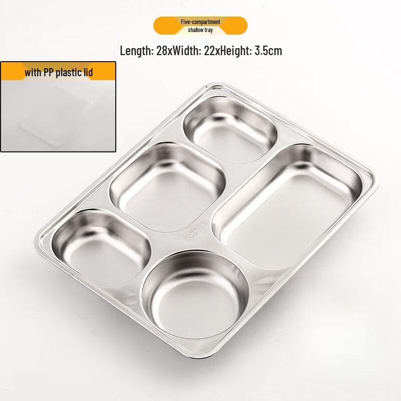 Stainless Steel Divided Lunch Tray