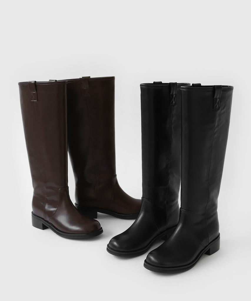 Sappun Dense Round Long Boots (4Cm)