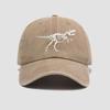 Curved Brim Dinosaur Skeleton Printed Hat Adjustable Dad Hat Baseball Cap  for Men Women