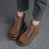 Fashion GKTINOO 4cm Cow Suede Genuine Leather Comfy Booties Spring Winter Plush Women ZIP Autumn Wedge Ankle Loafer Rubber Warm Shoes