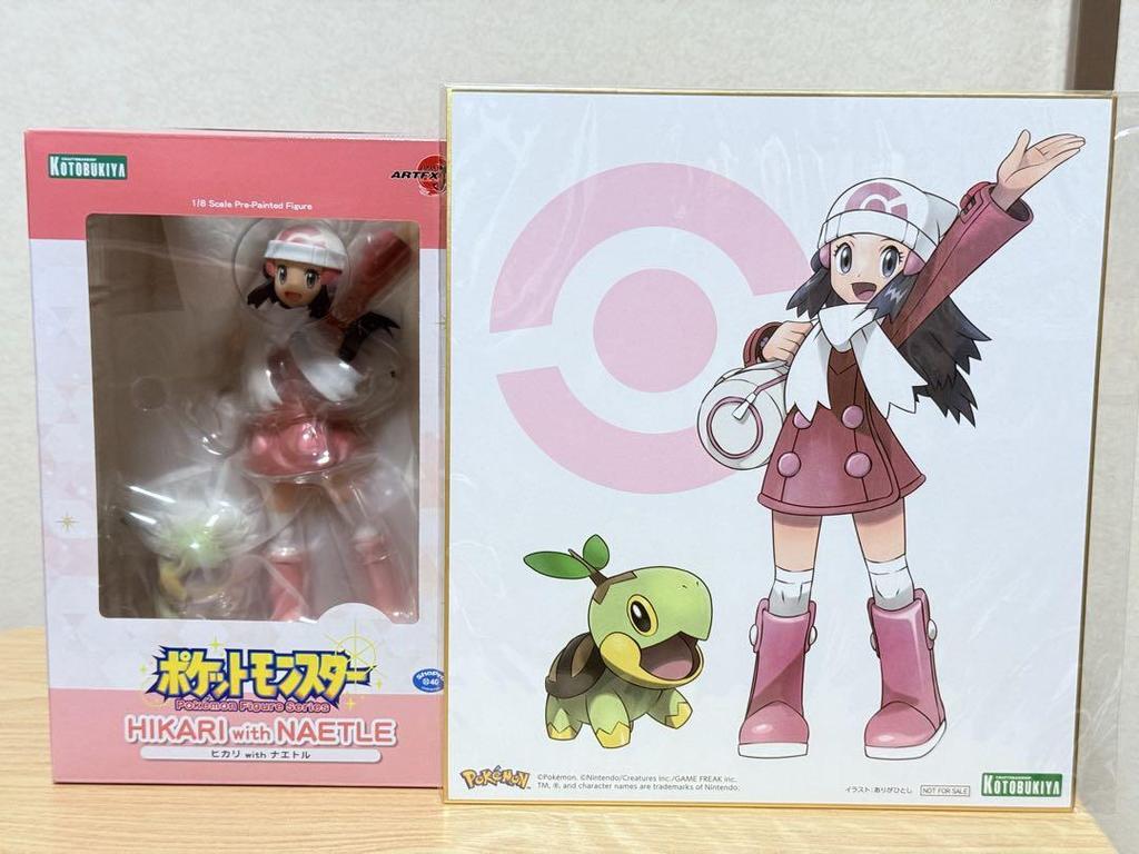 [USED] Kotobukiya Hikari with Turtwig figure with direct sales bonus illustration
