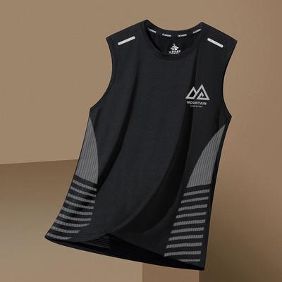 Gilet Sportivo da Uomo Estivo Asciugatura Rapida Traspirante Base Shirt Allenamento Spalle Larghe Senza Maniche Maglietta Tecnica Traspirante Top