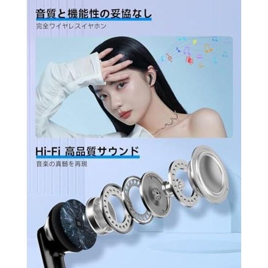Wireless Earphones Bluetooth 6.0 V15 Compact Lightweight Cordless Popular Up 36 Hours Playback ENC Call Microphone Automatic Pairing Type-C Charging