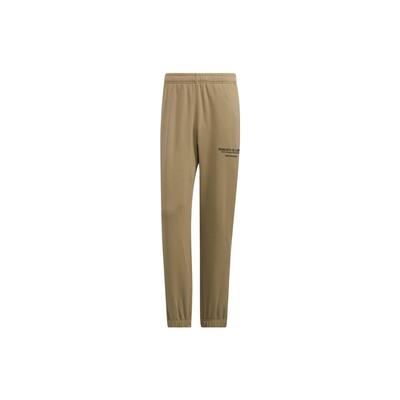 Jednofarebné tepláky Jogger s potlačou loga Elastický pás Mužské spodky Zelená HZ7055