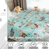 Soft Flannel Throw Blanket Rooster Hen Daisy Floral Print Lightweight Cozy Warm Sofa Bed Farm Home Decor