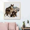 New Arrival 5D DIY Full Circle Diamond Painting "Wolf" Embroidery Cross Stitch Home Decor Gift