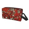 Travel Vincent Gogh Almond Blossoms Violet Toiletry Bag Flowers Makeup Cosmetic Organizer Storage Dopp Kit Case