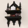 Sturdy Gothic Double Wall Mount Shelf For Heavy Books And Plant Strong Plastic Construction Easy To Assemble Rack