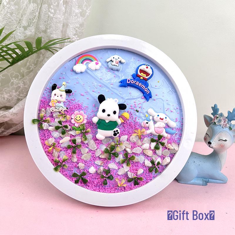 Natural Conch Seashell Beach Photo Frame: Hand-Painted DIY Decorative Texture Painting Kit for Kids
