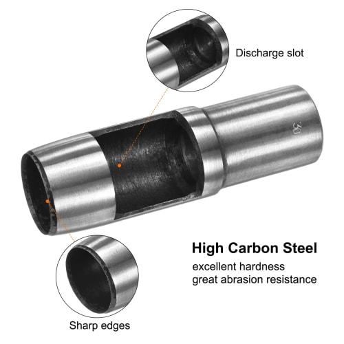 uxcell Leather Hollow Punch, 30mm Round Hole Punch Tool, Belt Puncher Carbon Steel Single Punch for Watch Straps, Cutting Leather Craft, Rubber, Paper