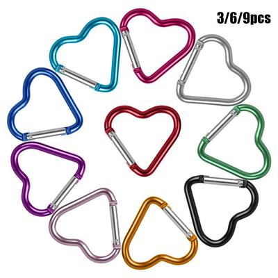 Accessories Outdoor Camping Tool Keyring Hook Heart-shaped Buckles Aluminum Carabiner Keychain Clip