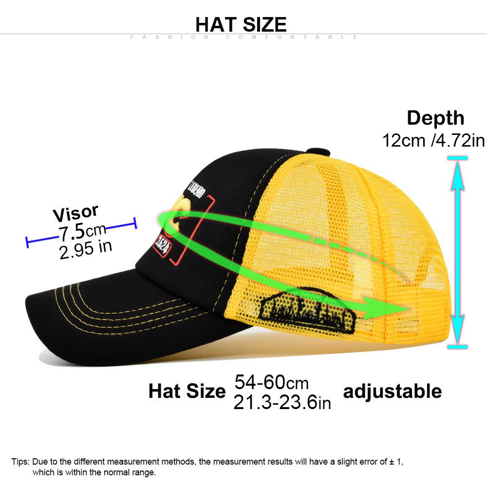 Summer High Quality Mesh Baseball Cap For Unisex Letter Embroidery Adjustable Fashion Hip Hop Snapback Running Outdoor Sport Hat