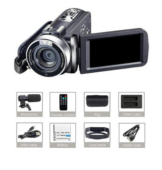 4K 48MP HD Digital Camera with Touchscreen & Microphone