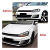 Front Bumper Splitter For VW GOLF 7 MK7 Gti 2013-2016 Fog Light Cover Air Vent Trim Flap Canards Body Kit Parts Accessories
