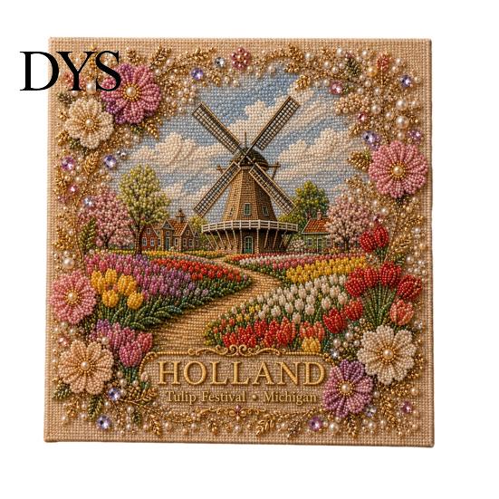 Healing Arts Crafts Activities DIY Faux Pearl Painting Kit, Handmade Floral Landscape 3D Gem Bead Art Craft, Creative Home Decoration Projects