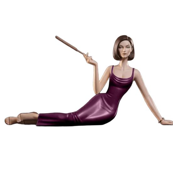 Handcrafted Women Aroma Figurine Resin Elegant Lady Incense Stick Holder Meditating Lady Sculpture Aromatherapy Statue for Living Room Bedroom